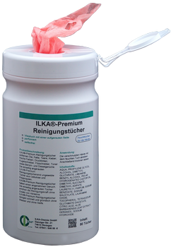 ILKA-Premium Reinigungstücher Feuchttücher zur schonenden Entfernung starker Verschmutzungen ohne Wasser ILKA-Premium Reinigungstücher Feuchttücher zur schonenden Entfernung starker Verschmutzungen ohne Wasser. Entfernen Öle, Fette, Teere, Kleber, frische Farben, Drucktinten, Kugelschreiber, Filzschreiber, Toner sowie Benzin- und Dieselgerüche.