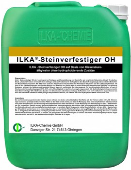 ILKA-Steinverfestiger OH Steinverfestiger OH auf Basis von Kieselsäureäthylester mit hydrophobierenden Zusätzen ILKA-Steinverfestiger OH Steinverfestiger OH auf Basis von Kieselsäureäthylester mit hydrophobierenden Zusätzen